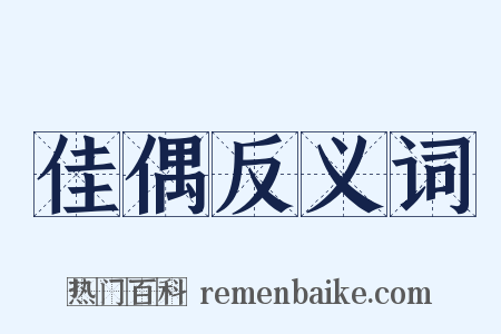 佳偶反义词是什么意思的图片